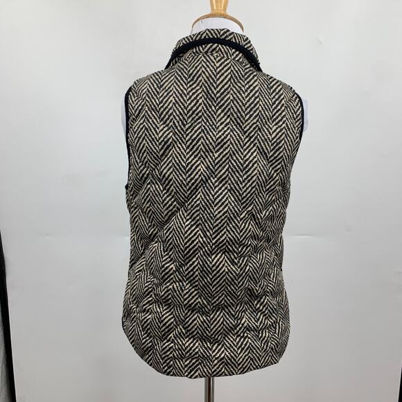 J Crew Vest Womens XS Extra Small Excursion Quilted Herringbone Down Full Zip - Picture 6 of 12
